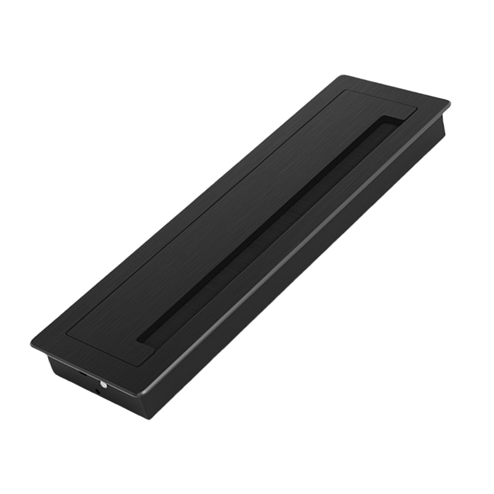 Upgrades Rectangle Cable Hole with Brush Metal Wire Organizes Grommet Cable Pass Through Grommet for Office Desks