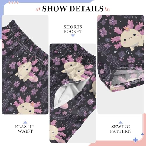 ALAZA White Animal Ocean Sea Blossom Pajama Lounge Pants Long Sleep Pajama Bottoms with Pockets4