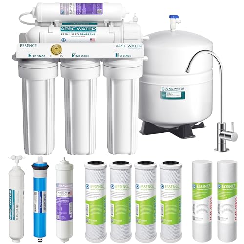 Photo 1 of APEC Water Systems ROES-PH75 Essence Series Top Tier Alkaline Mineral pH+ 75 GPD 6-Stage Certified Ultra Safe Reverse Osmosis Drinking Water Filter System with Extra High Capacity Filter Set Stage 1-3
