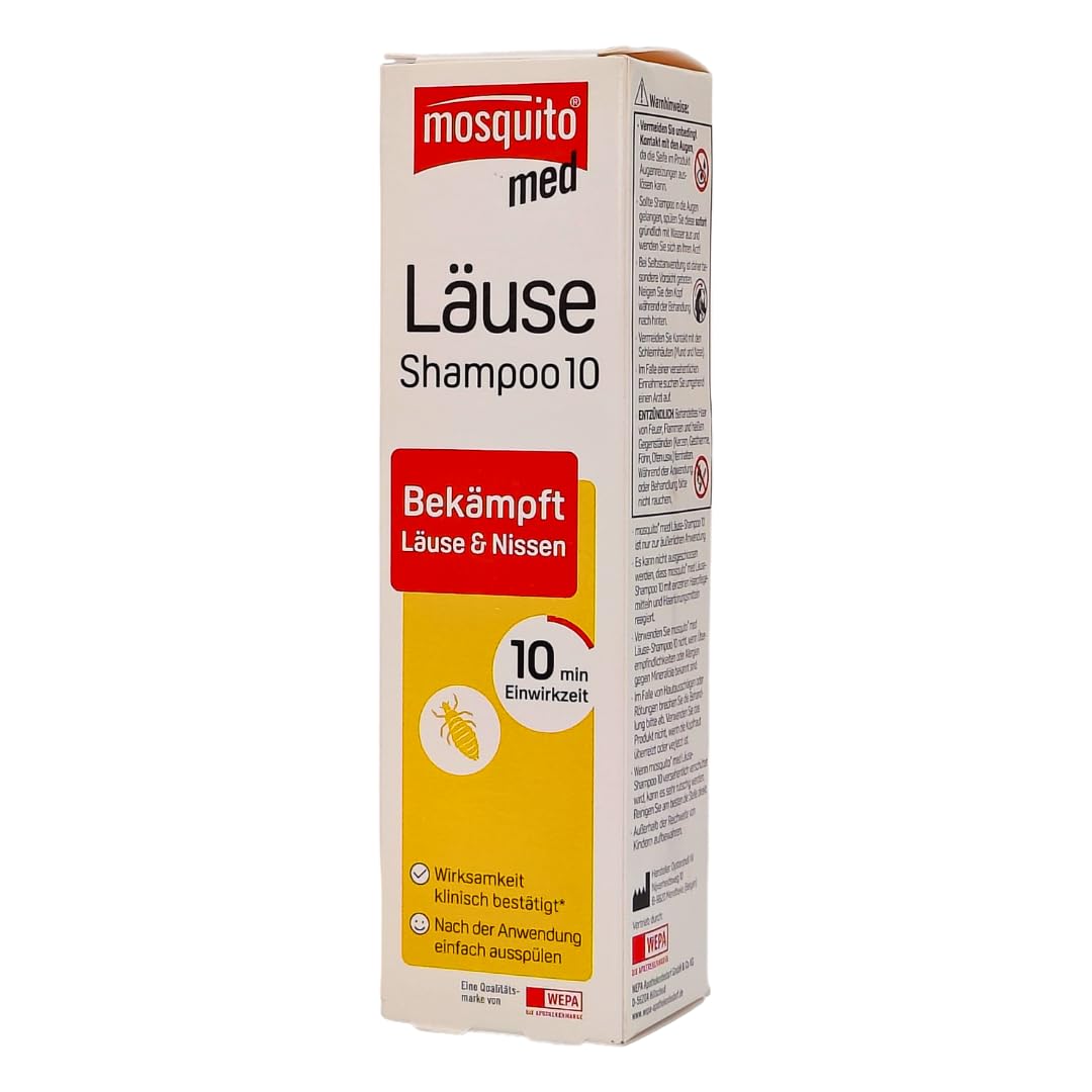 Mosquito med Läuse Shampoo 100ml - Bekämpft Kopfläuse und Nissen I schnell und effektiv I praktische Anwendung I Läusemittel I Läusebehandlung I Spar-Set plus Pharma Perle