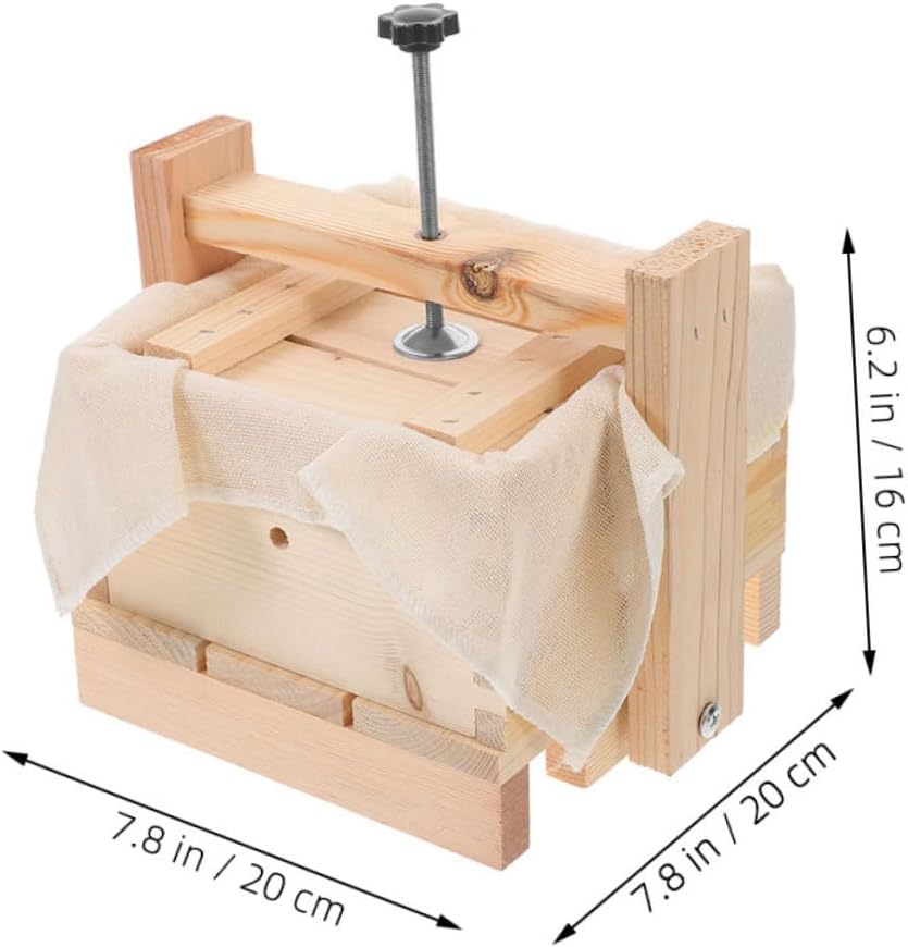 Wooden Tofu Press Mold for Homemade Soybean Curd Lightweight Kitchen Tool for Easy Tofu Making Cooking Enthusiasts