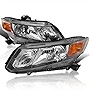 Spec-D Tuning Black Clear Side Headlights Compatible with Honda Civic Coupe 2012-2015 L+R Pair Head Light Lamp Assembly