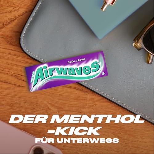 Airwaves Kaugummi Zuckerfrei, Cool Cassis Gum, 30 x 10 Dragees, Großpackung Chewing Gum, Mit Natürlichem Menthol, Kaugummi ohne Zucker mit Minz Frische (300 Dragees) 6