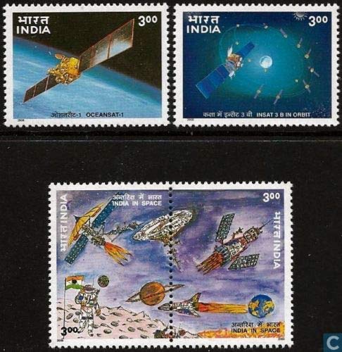 India 2000 Space Programme INSAT 3B Flag Spacecraft Stamps 4v Stampbazar