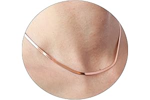 Minimalist Rose Gold Double Layered Chain Necklace with Snake and Herringbone