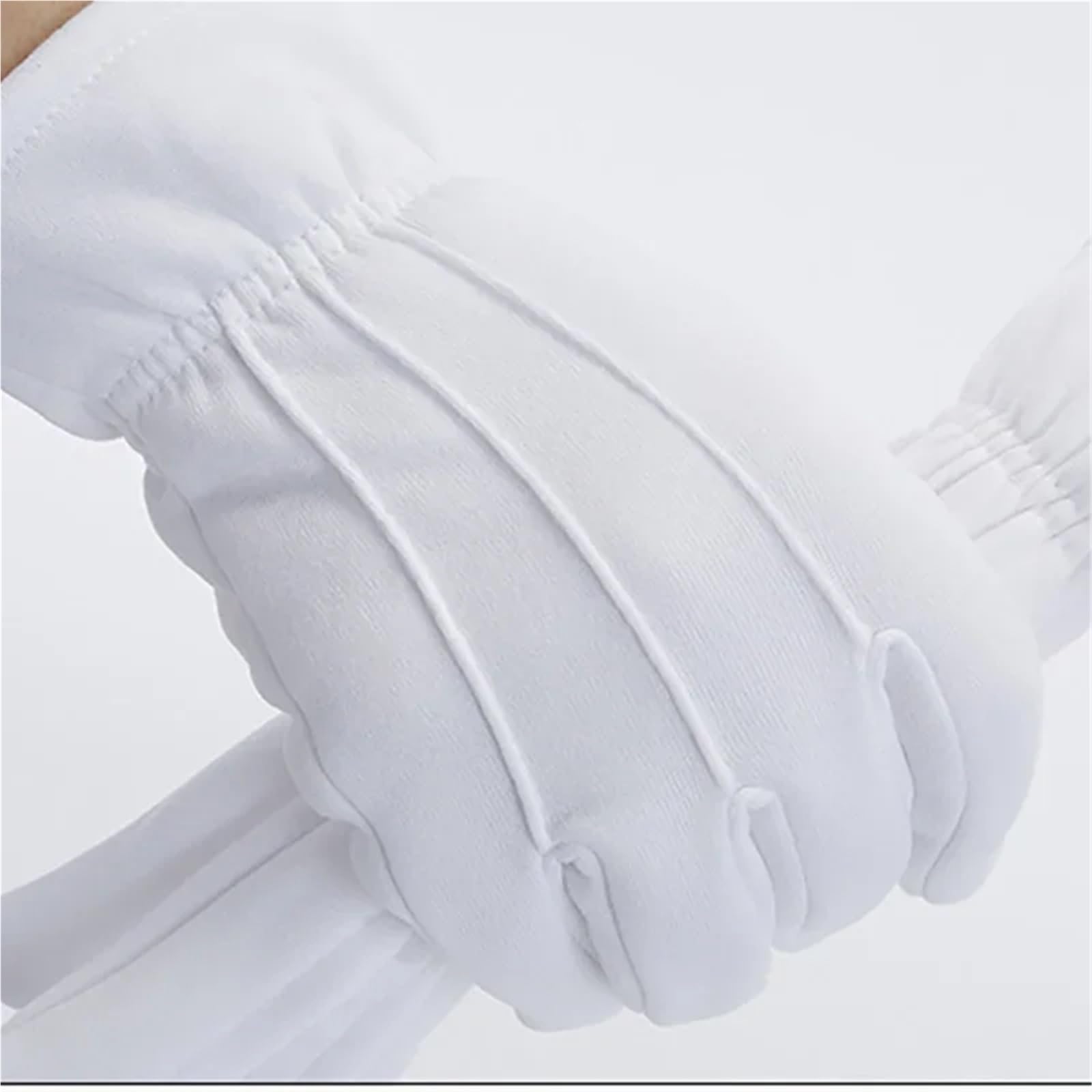 Gants blancs d'hiver chauds for hommes, 2 paires, uniforme de smoking, garde d'honneur, Costume Cosplay, gants majordome travail d'inspection pour Congélateur, Entrepôt