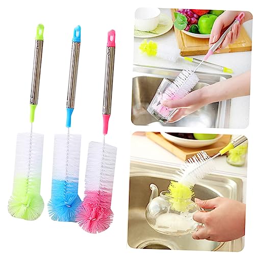 OUNONA 2pcs Cup with Long Handle Bottle Brush Bottle Cleaner Bottle Washer for Bottle Nylon Bottle