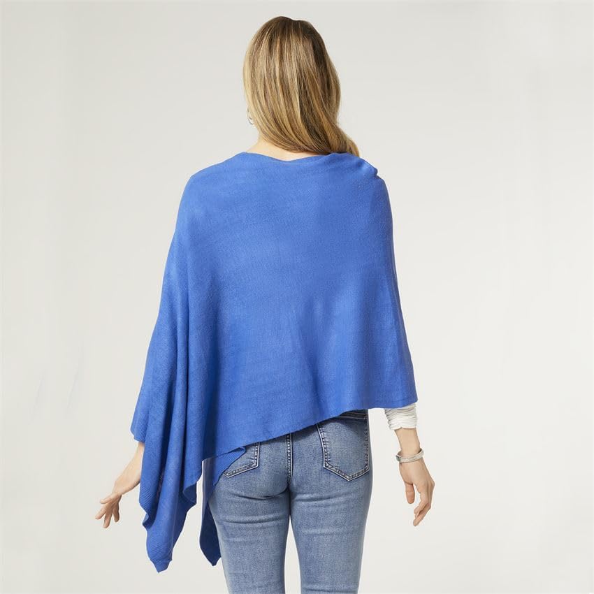 Coco + Carmen The Lightweight Poncho, Classic Blue, Women Fashion Apparel Accessories - Image 2