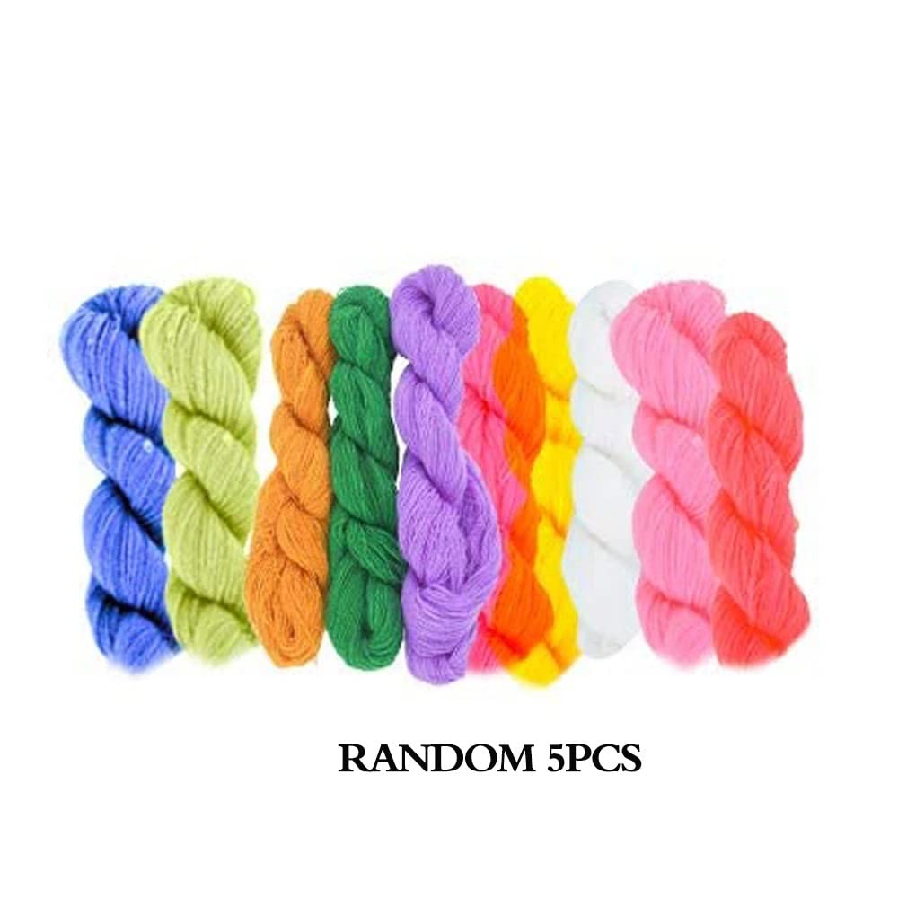 8KLANMMQ Ensemble de broderie pour loisirs créatifs, aiguille, fil à broder, ciseaux, enfile-aiguille pour broderie (couleur : taille A : comme indiqué)