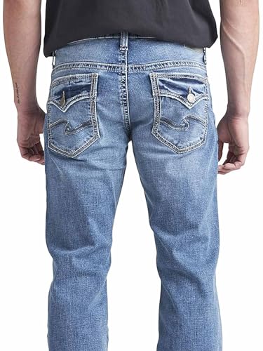 Silver Jeans Co. Men's Zac Relaxed Fit Straight Leg Denim Jeans3