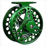 FANGBLUE Fly Fishing Reel Aluminum Alloy 3/4 WT Large Arbor 2+1BB Interchangeable for Saltwater and Freshwater Fly Wheel 3/4 WT (Green)