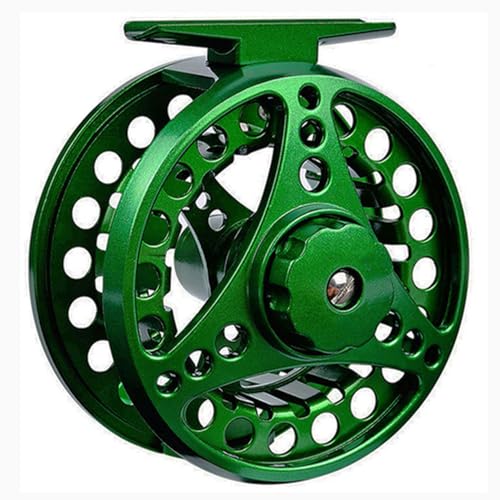 FANGBLUE Fly Fishing Reel Aluminum Alloy 7/8 WT Large Arbor 2+1BB Interchangeable for Saltwater and Freshwater Fly Wheel 7/8 WT (Green)