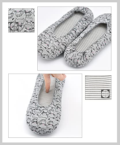Image of Panda Bros Women's Ballerina House Slippers,Anti-Skid Comfy Warm Ballet Style Slippers