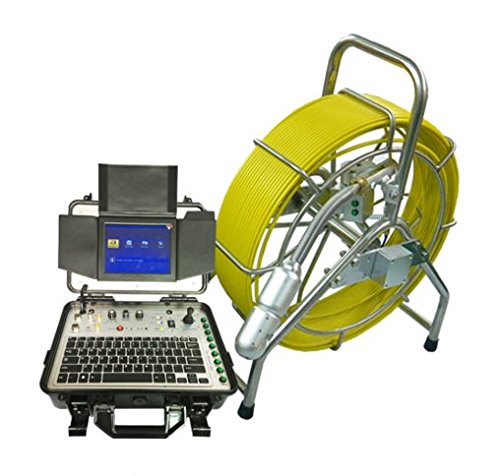 60m Storm Water Drain and Sewers Inspection Underwater CCTV Camera with Meter Counter and 8inch Monitor