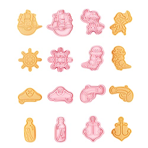 CANDeal 8-teiliges Piraten-Ausstechformen-Set Mit Stempel,...
