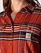 Carhartt Women's Tencel Fiber Series Relaxed Fit Plaid Shirt, Spice Red, Small
