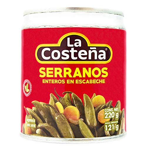 LA COSTEÑA chiles serranos en escabeche lata 121 gr