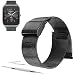 22mm Stainless Steel Milanese Loop Watch Band Strap + Pins + Tool For ASUS Zenwatch 2 2015 (YESOO Retail Packaging - 180 Days Warranty) (Black)