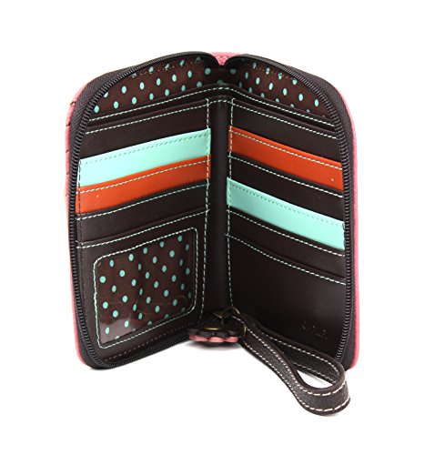 Chala Zip Around Wallet, Wristlet, 8 Credit Card Slots, Sturdy Pu Leather, Ballerina - Pink #TOP3