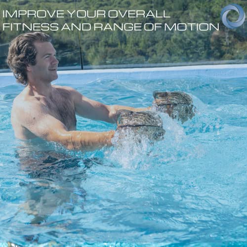 Image of Total Body Pool Weights for Water Exercise Bundle, Polycarbonate Upper Body Bells & Padded Lower Body Fins, Aqua Therapy, Pool Exercise, Water Aerobics, Color Indicate Resistance Level