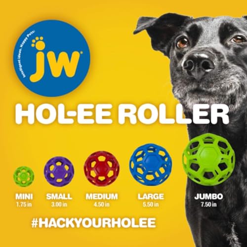 JW Pet HOLEE Roller Ball Hund Kauen springendes Spielzeug KLEIN 8,9cm-3 Stücke