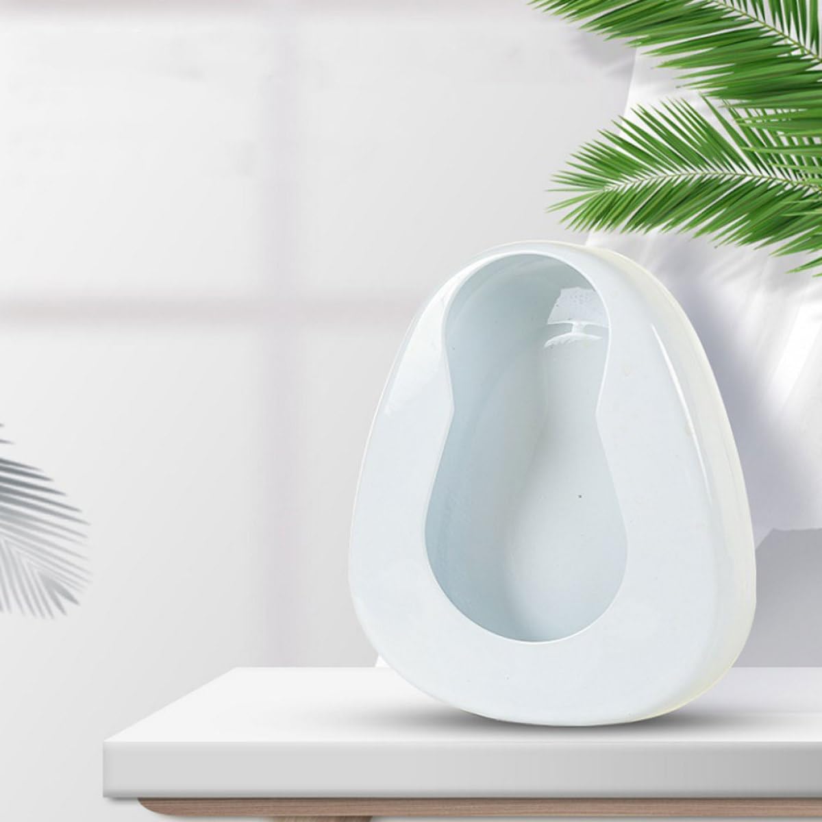 DOITOOL Bettpfanne Design Emaille Ergonomischer aus Form Tragbare mit Praktisches für Bettlägerige Ältere Menschen und Schwangere für Heimgebrauch