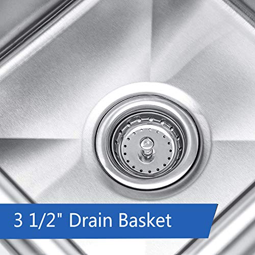 Commercial Compartment Sink - KITMA Stainless Steel Kitchen Prep & Utility Sink - NSF Certified - Bowl Size 18‘’ ×18'' ×13''