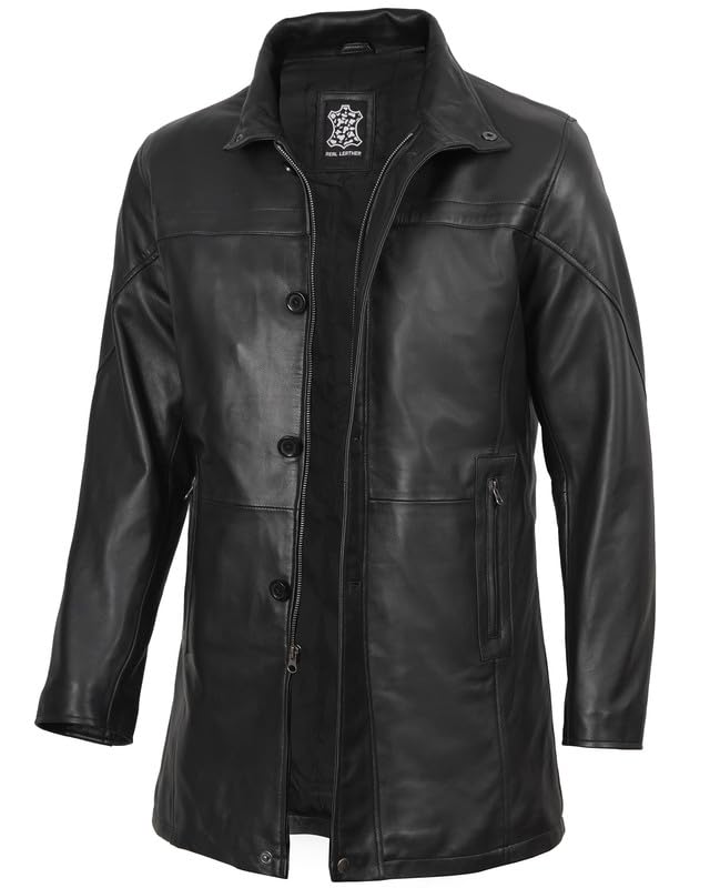 Image of Decrum Tall Leather Jacket Men