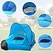 Makamsui Inflatable Lounger Air Sofa with Sun-Shade Canopy, Canopy Island Inflatable Lawn Lazy Bed, Inflatable Couch Camping Chair Hammock for Hiking Backyard Travel Beach Park Picnics Sky Blue