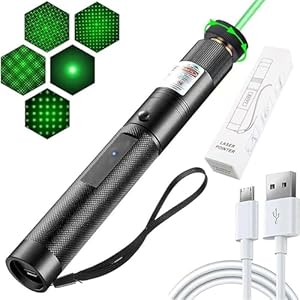 Pointeur Laser Vert Jouets Interactifs pour Chats Et Chiens, Jouets éLectriques Intelligents pour Les Exercices De Formation par Laser Pointeur sans Fil Rechargeable (A)