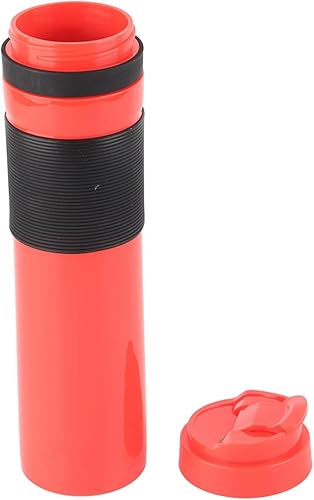 Miniatura 8 de Acouto Viaje prensa francesa 11.8 fl oz botella portátil té cafetera agua potable taza taza taza para viajar acampar al aire libre rojo