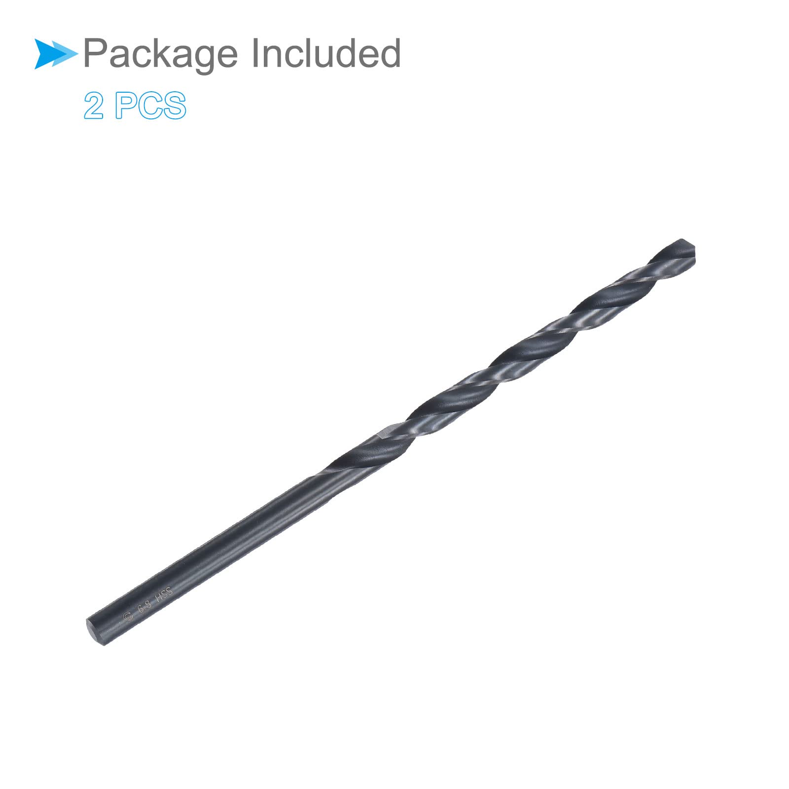 CoCud Mèches à Torsion 5,8 Mm Extra Longues – Acier Rapide HSS 6542 Oxyde Noir, Pour Inox, Métal, Alliage – Pack 2 Pièces