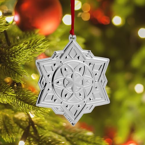 Wallace 2023 Silver Plated Snowflake Ornament, 3rd Edition by Wallace - Image 3