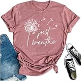 Dandelion Graphic T Shirt Women Wildflower Make a Wish Vintage Tees Top Funny Summer Short Sleeve Sh