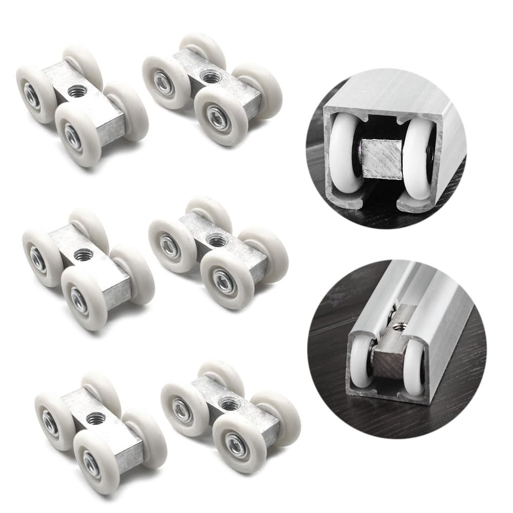 Duschkabinenschieber Mit Doppelrollen – Leise Laufrollen Für Glas-Schiebetüren & Schranktüren