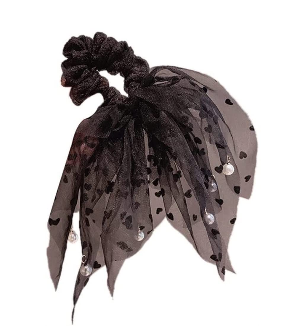 Gumka Do Włosów 2 Szt. Pierścień Do Włosów Streamer Head Rope Female Love Beads Tassel Opaska Z Kokardą Wiązaną Elastyczna Ozdoba Włosóws