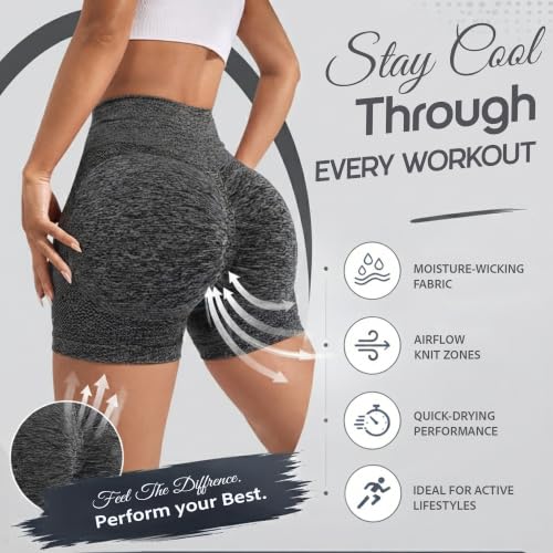 Image of Shoppy Villa Women's Yoga Shorts Spandex|Shapewear Shorts for Women |High Waisted Booty Scrunch Shorts| Workout Shorts for Women