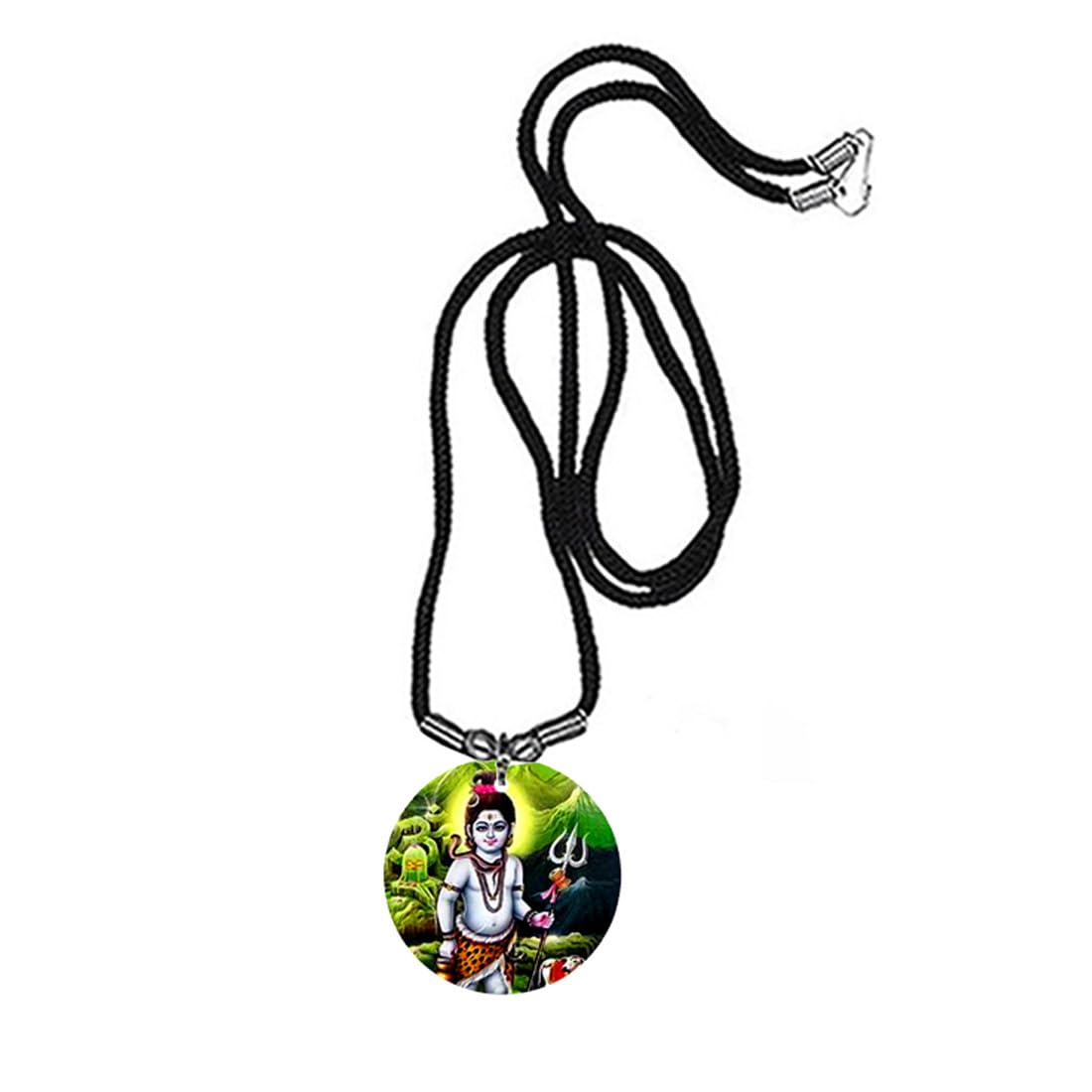 abhiora fashion Lord Bhagwan Shiv Acrylic Religious Pendant with Cord Chain Spiritual Hindu Devotional for Men and Women-picture-48