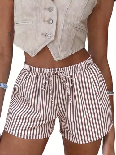 Image of Boxer Shorts for Women Pajama Gingham Shorts Casual Lounge Sleep Plaid Y2K Beach Bottoms for 2026 Summer
