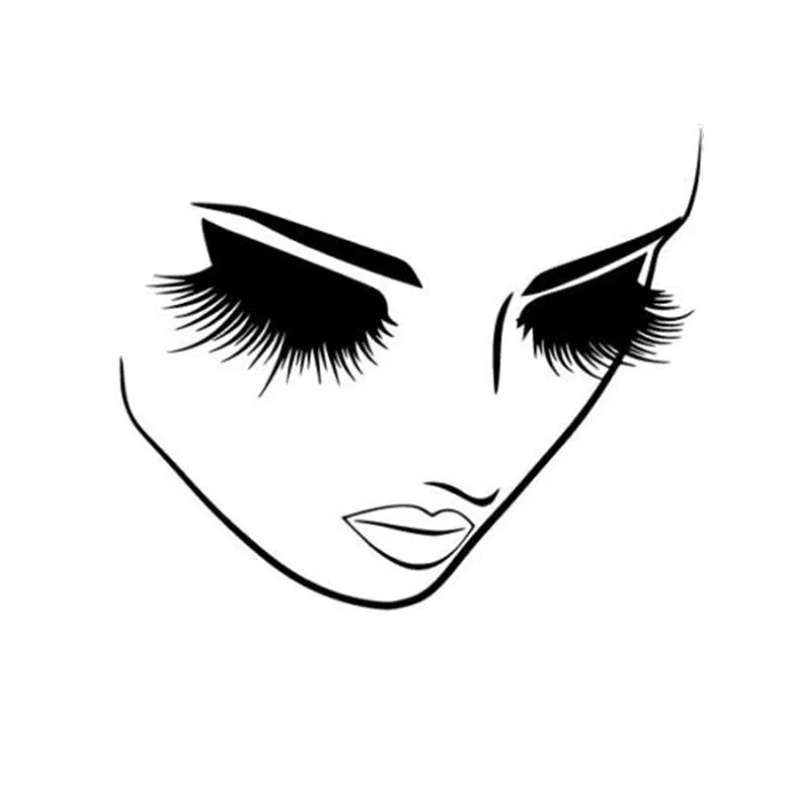 WEIMEIJIE Beauty Eyelash spa Salon Stickers Women's face Eye Stickers Home Decor Vinyl wall Stickers