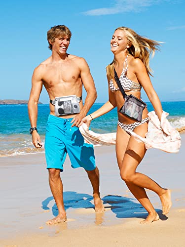 Image of HEETA 2 /3 /4 Pack Waterproof Pouch with Waist Strap, Screen Touchable Dry Bag with Adjustable Belt for Phone Valuables for Kayaking, Swimming, Snorkeling, Boating, Fishing, Surfing & Beach