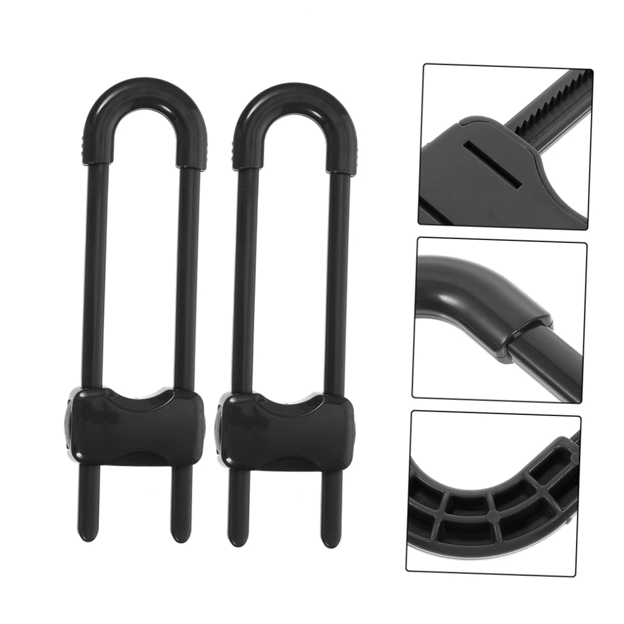 12piezas Cerraduras de Seguridad para Cajones y Puertas U-shape para Bebés y Niños Adhesivo Fácil Instalación Taladrar