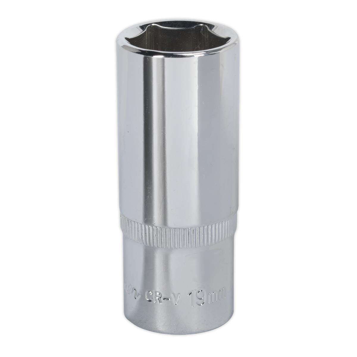 Sealey Silver Sp3819d Walldrive Socket 19Mm Deep 3/8Sq Drive Fully Polished