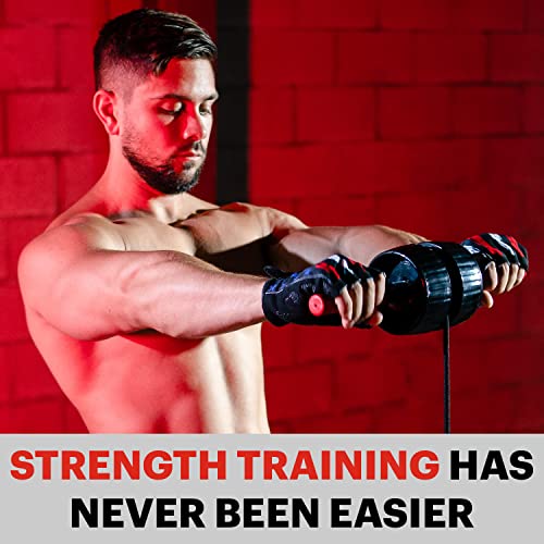 Dmoose Forearm Exerciser - Hand, Wrist, And Forearm Strengthener - Durable Pvc Anti-Slip Grip Handles And Quick Locking Mechanism - Wrist Roller For Strength Training For Men And Women (Patented) #TOP4