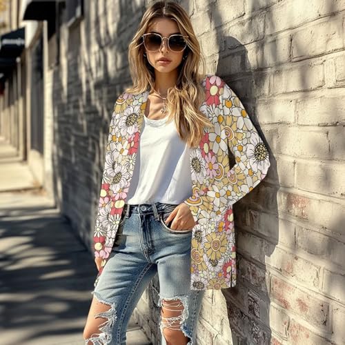 Image of Womens Open Fron Cardigan Sweaters Long Sleeve Tops Daily Coats