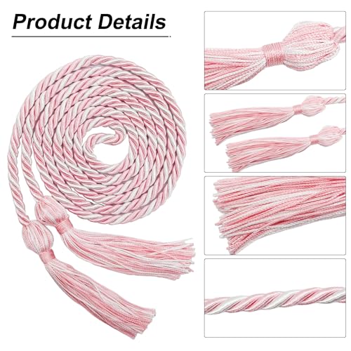 Image of GraduationMall Graduation Honor Cord 68 inch PinkWhite