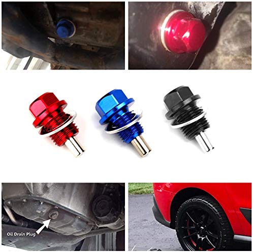 Upstream Magnetic Oil Drain Plug Magnetic Sump Drain Nut Oil Drain Bolt (12X1.25,Blue) #TOP5