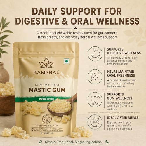 Image of Kamphal Mastic Gum Rumi Mastagi 10g | Pure Natural Chewable Resin | Supports Digestive Wellness & Oral Freshness | Traditional Herb | No Added Sugar, No Preservatives