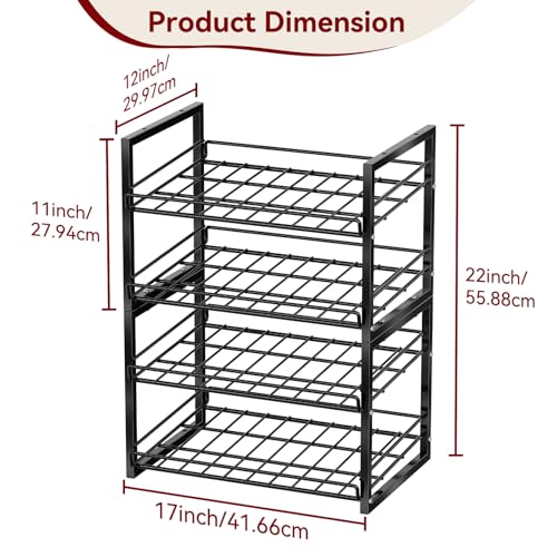2-Tier-Stackable-Can-Organizer-2-Pack-Pantry-Can-Dispenser-Holds-Up-to-48-Cans-Metal-Wire-Basket-for-Canned-Food-Soda-Drinks-Black