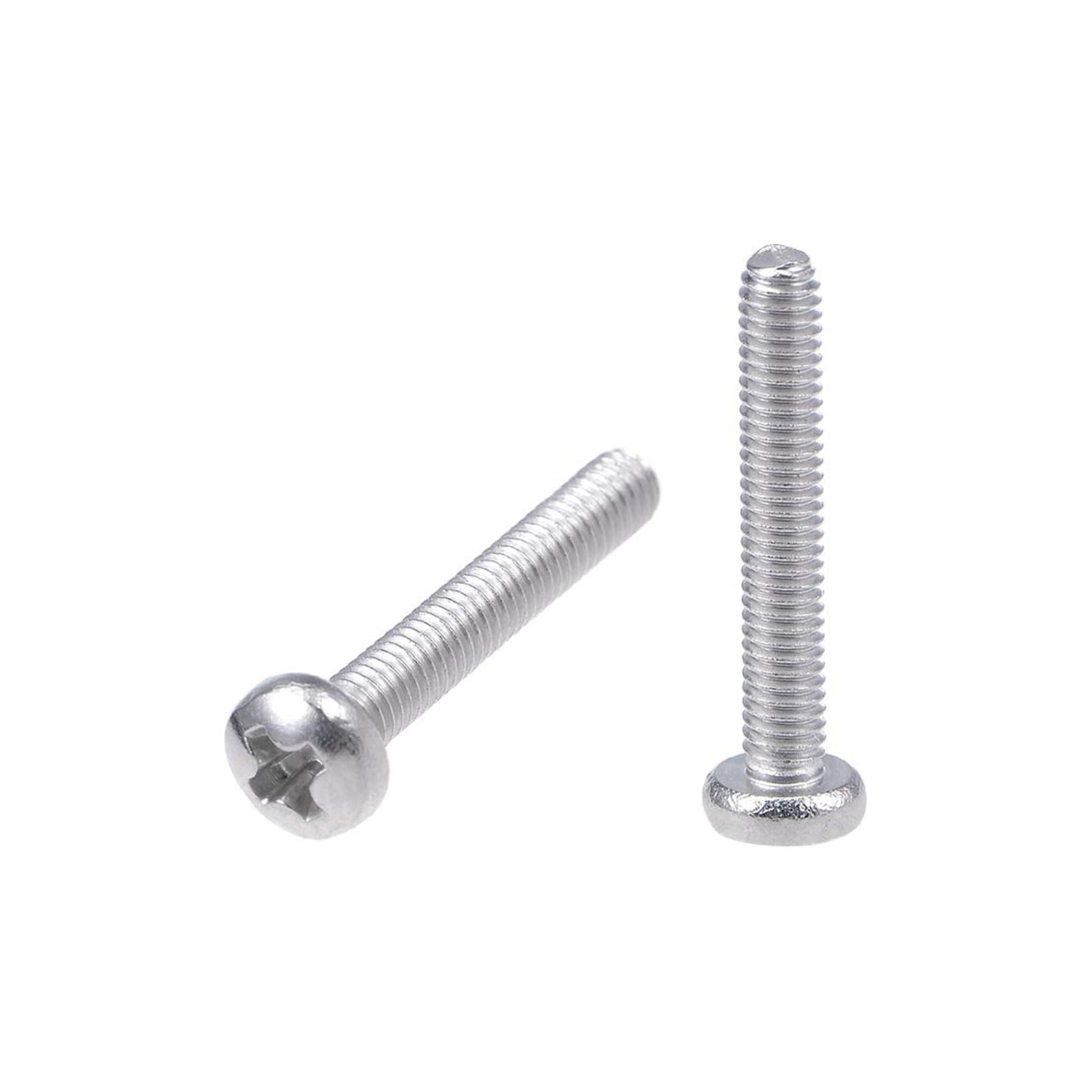 MACHSWON M2.5x16mm Machine Screws Pan Phillips Cross Head Screw 304 Stainless Steel Round Head Cross Screw Fasteners Bolts 30Pcs